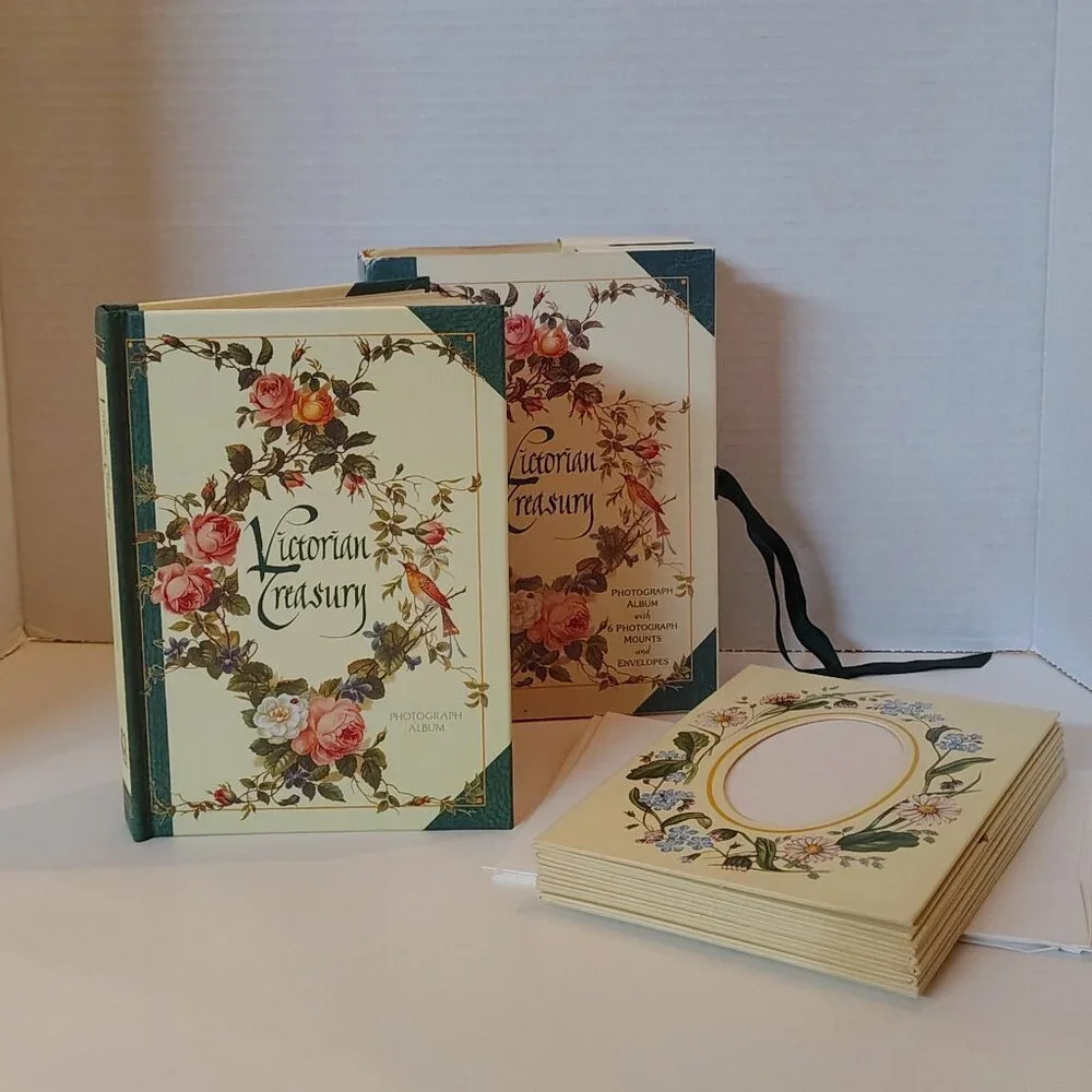 VINTAGE Victorian Treasury Photograph Album & Photo Mounts & Envelopes